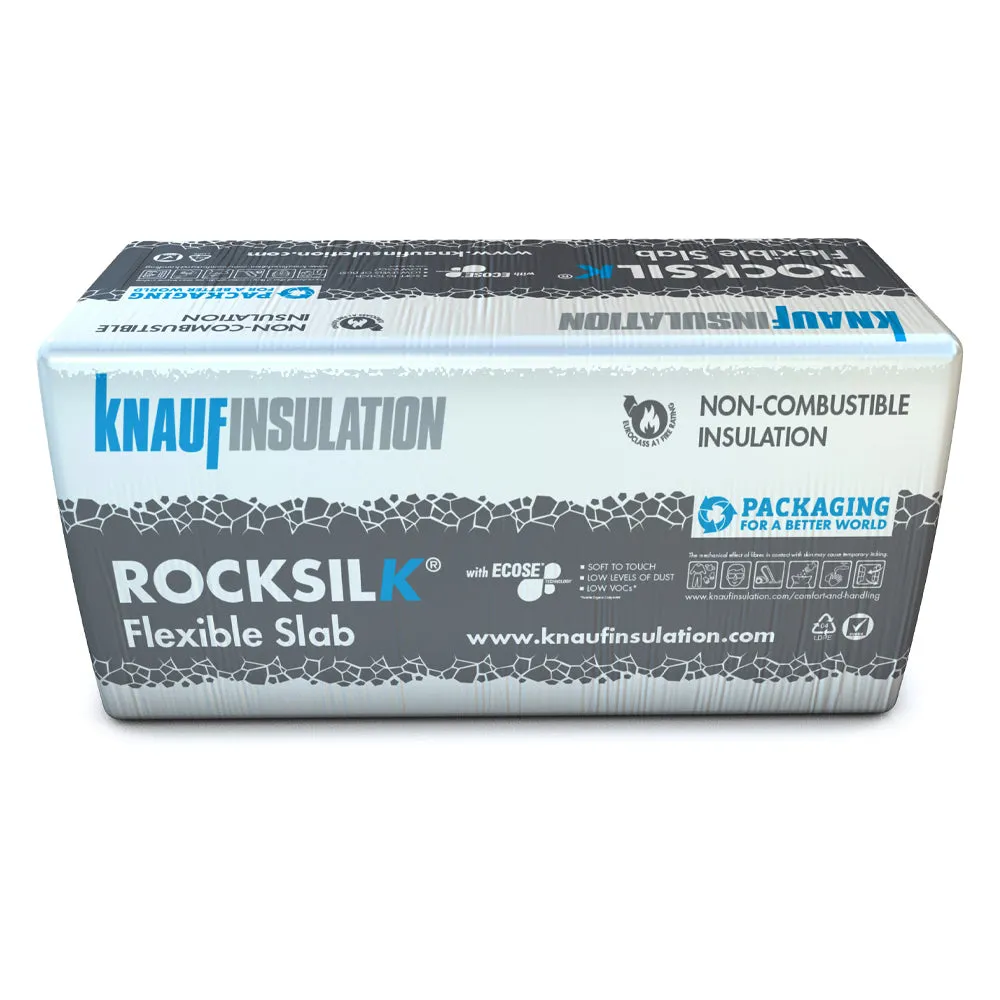 100mm Knauf Rocksilk Flexible Slab (1200mm x 600mm)