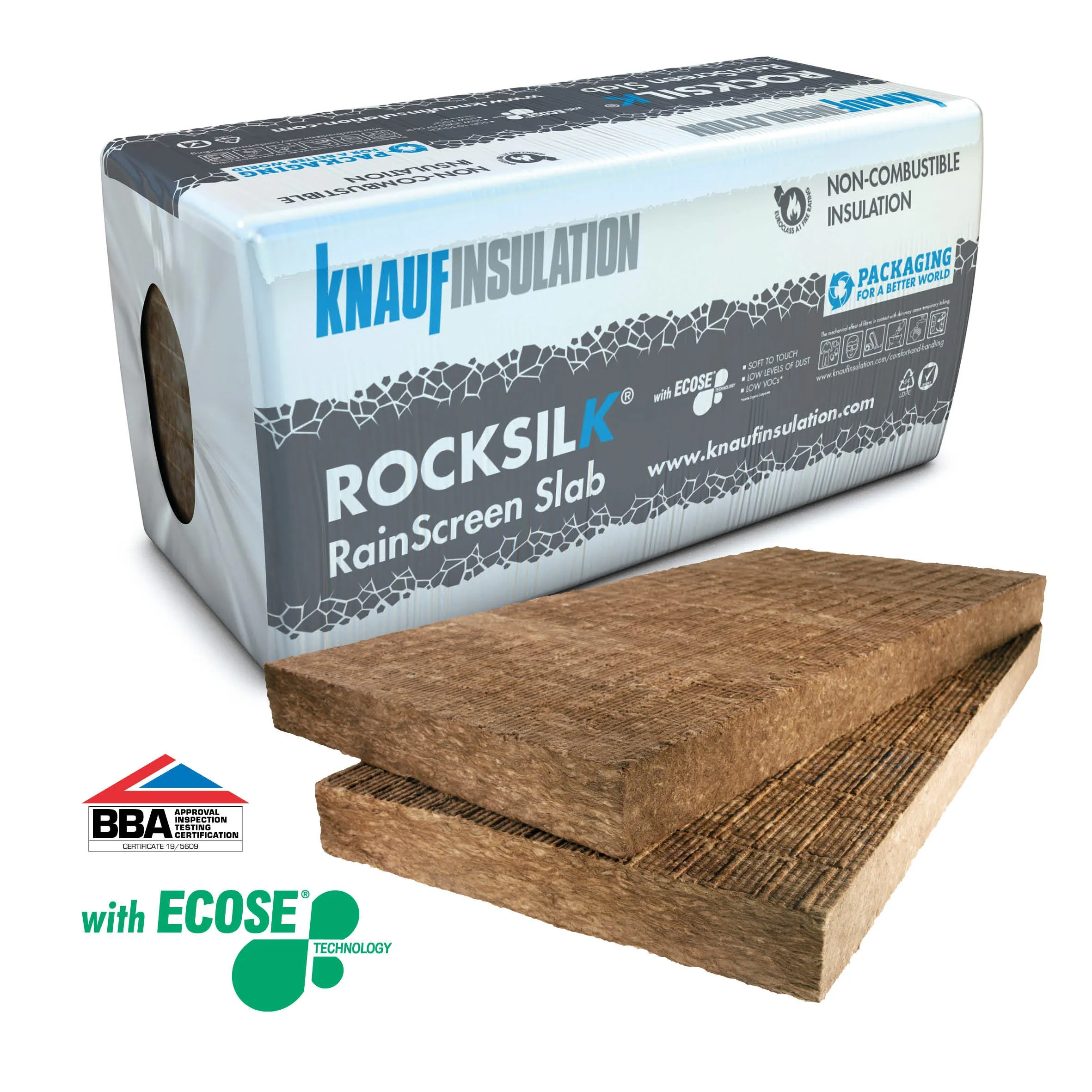 120mm Knauf Rocksilk RainScreen Slab (1200mm x 600mm)