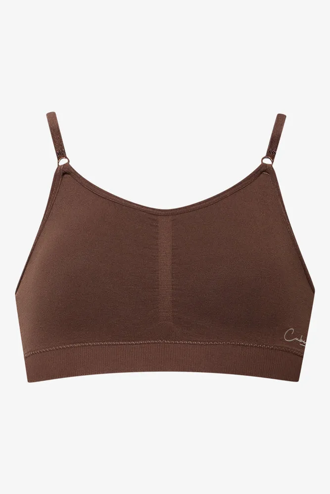 2 Pack Seam-Free Bras Brown