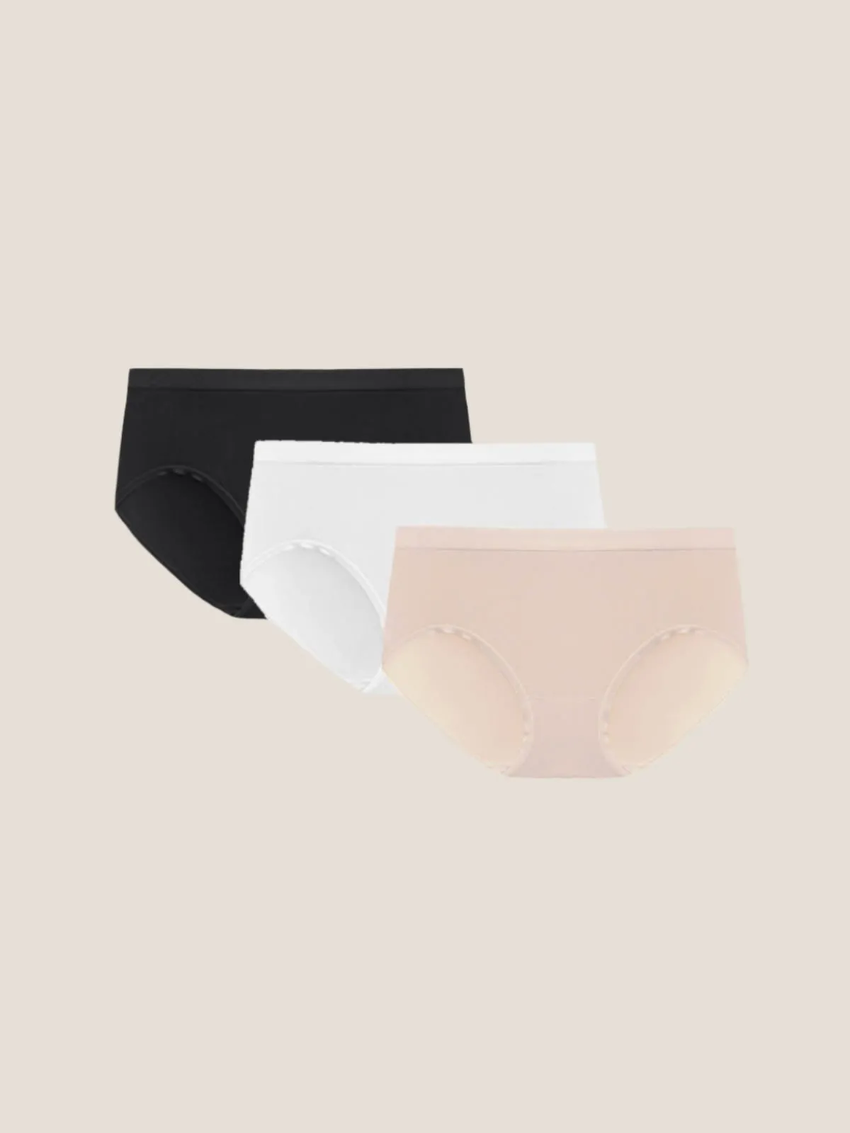 3pcs Modal Antibacterial Mid-Rise Briefs