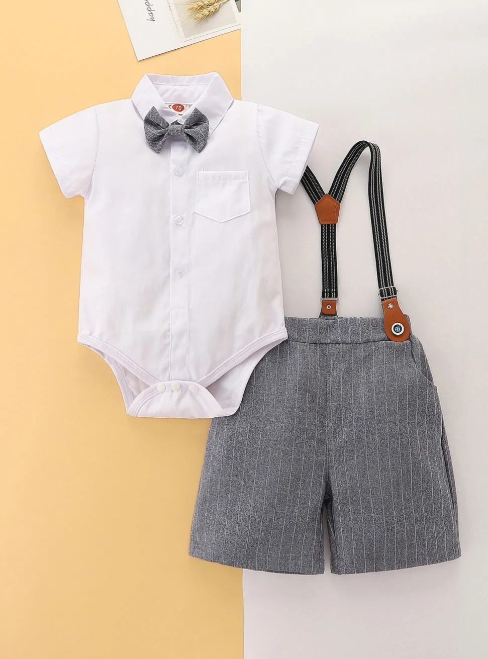 4PSC Gentleman Suit.   (Romper also available in younger boys with shirt) #2000196