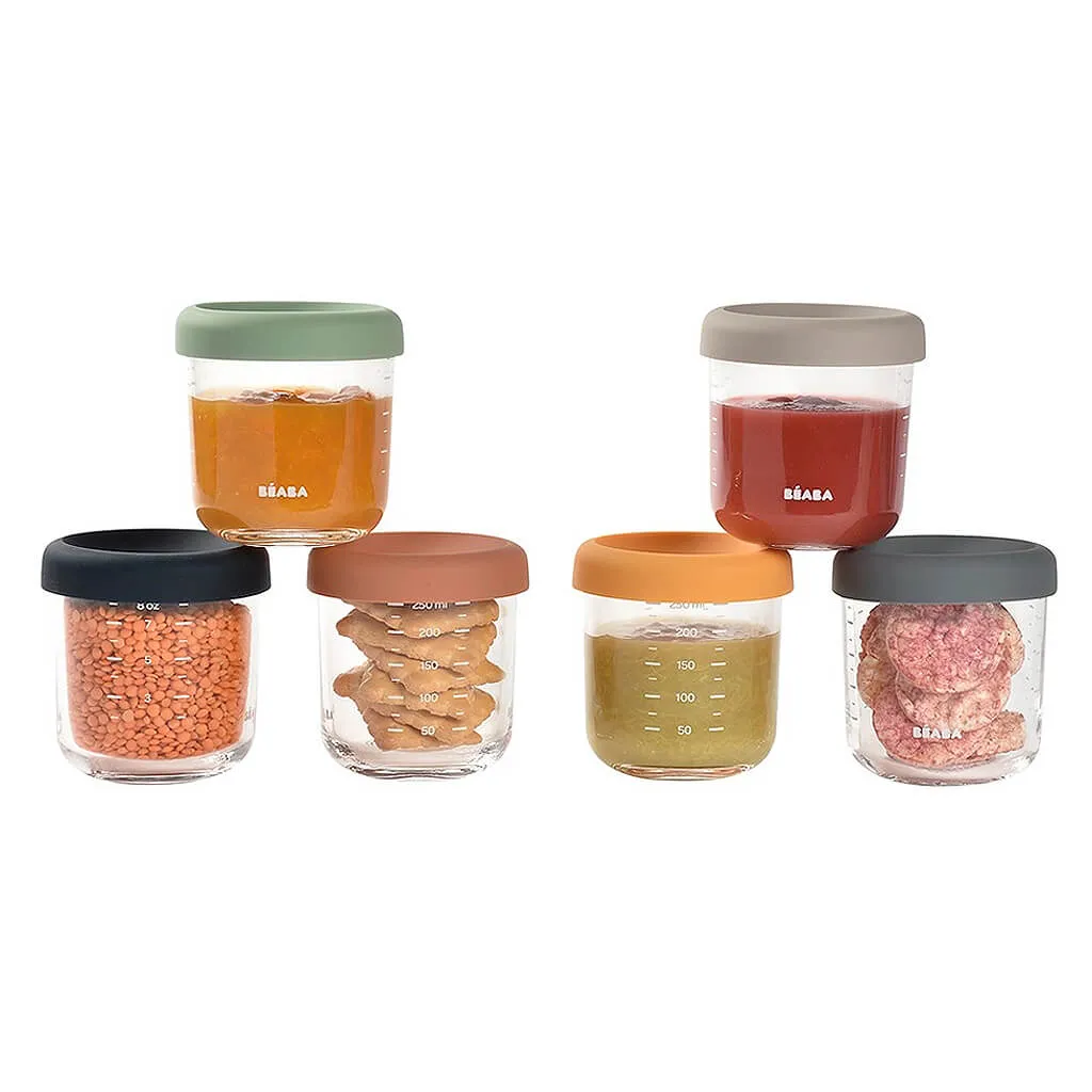 6 Pack Glass Baby Food Jars-8oz