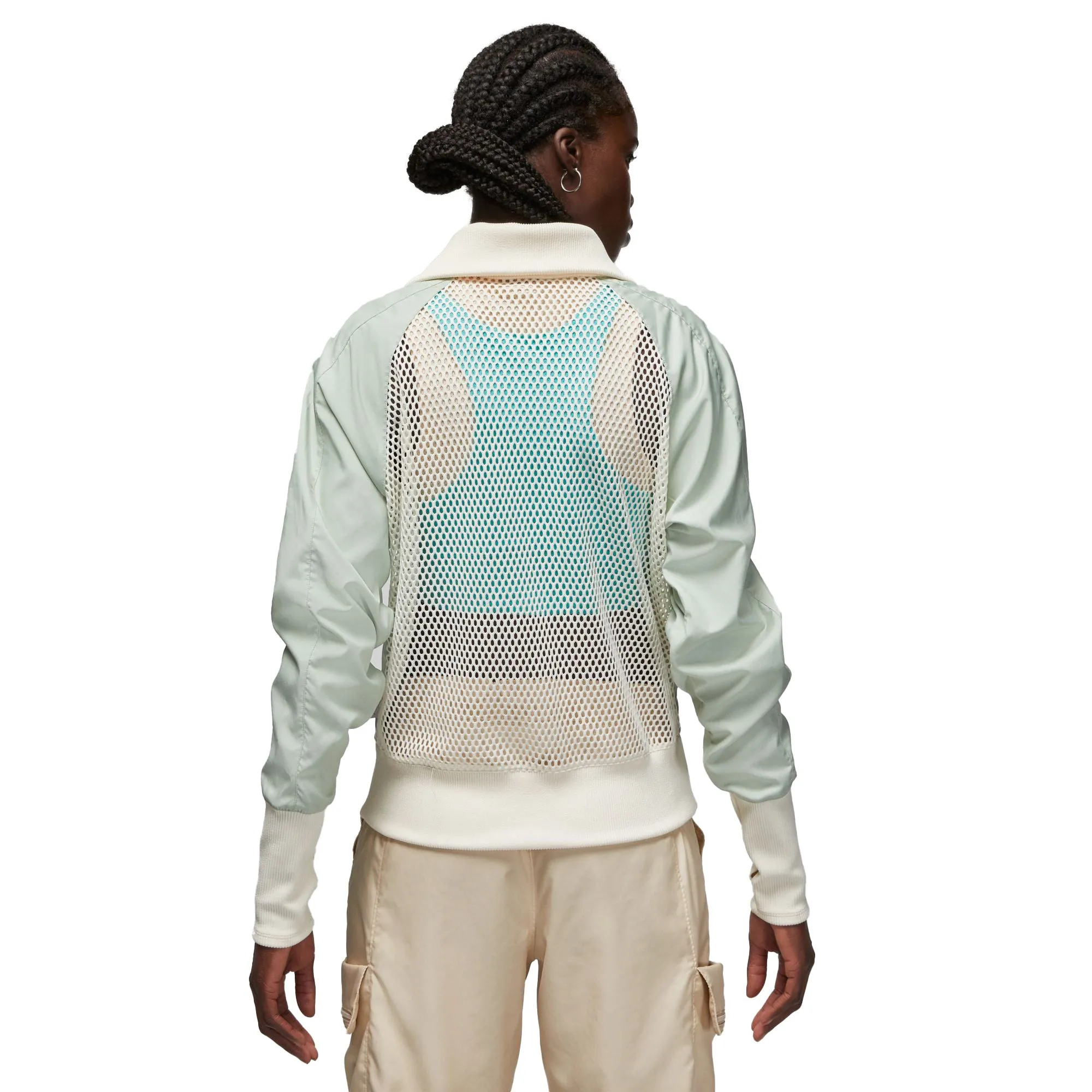 Air Jordan Bephies Beauty Supply Track Women's Jacket Dusty Sage-Pale Ivory