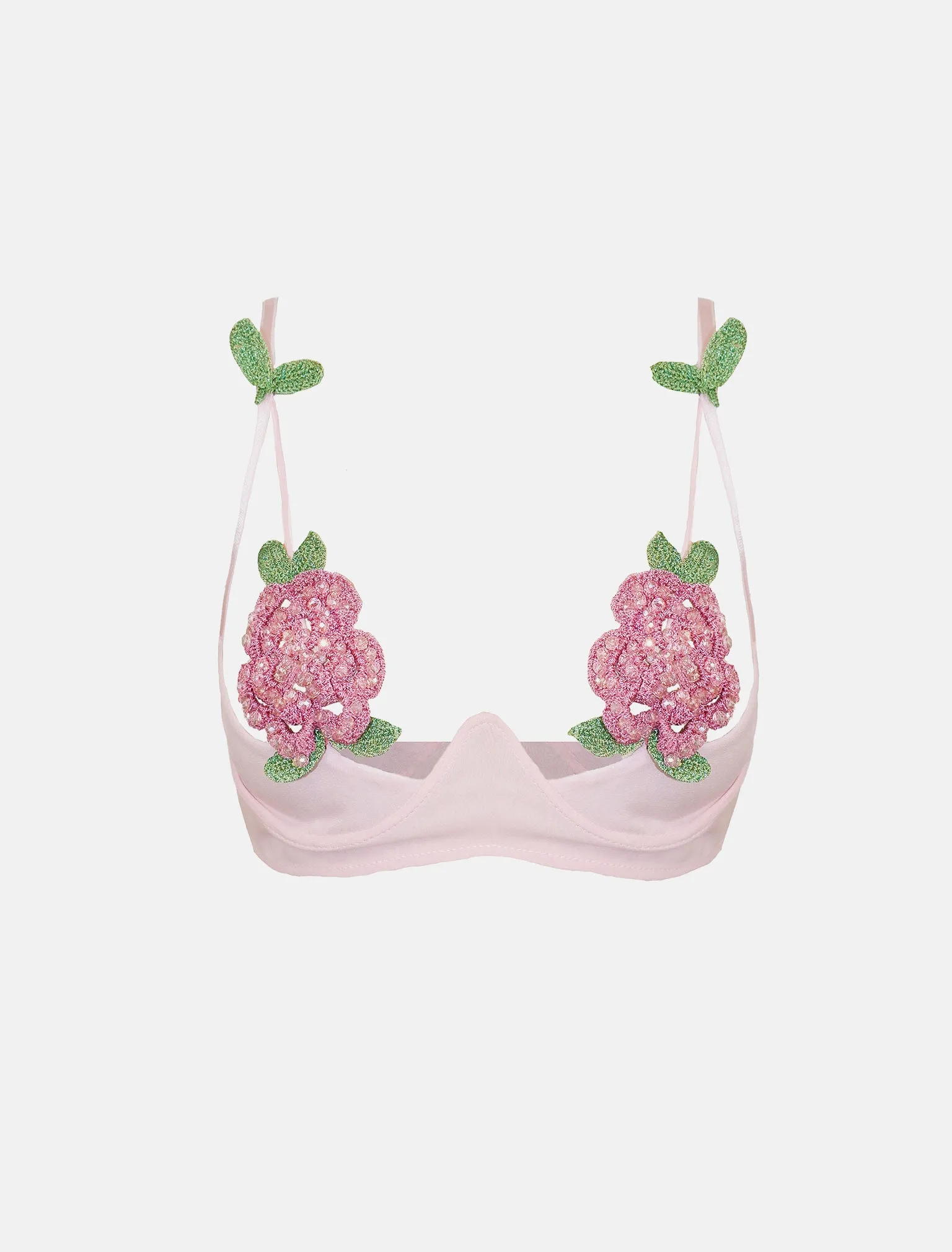 Annamaria Floral Chiffon Bra Pink