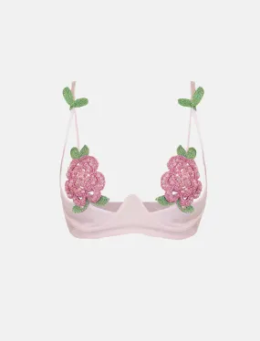 Annamaria Floral Chiffon Bra Pink