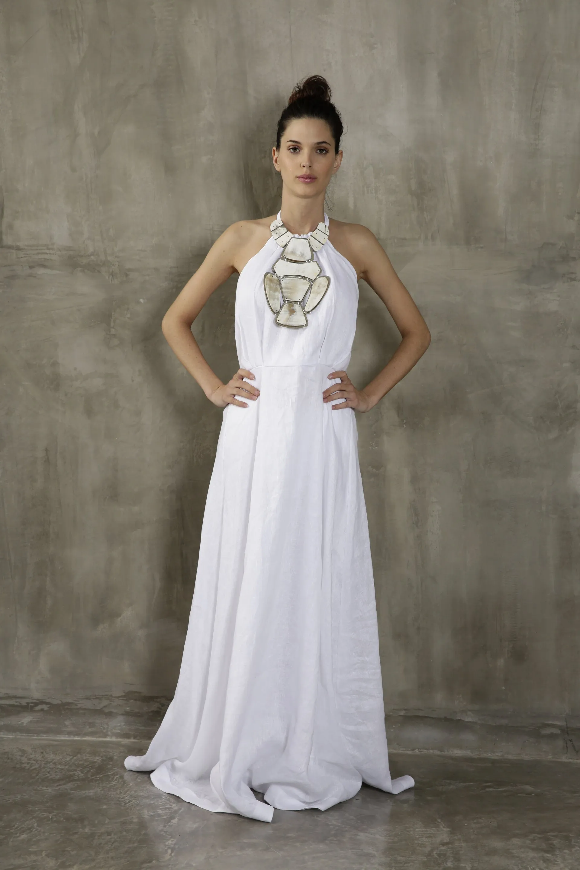 Asta Halter Maxi Dress with Jewel by S-Mode