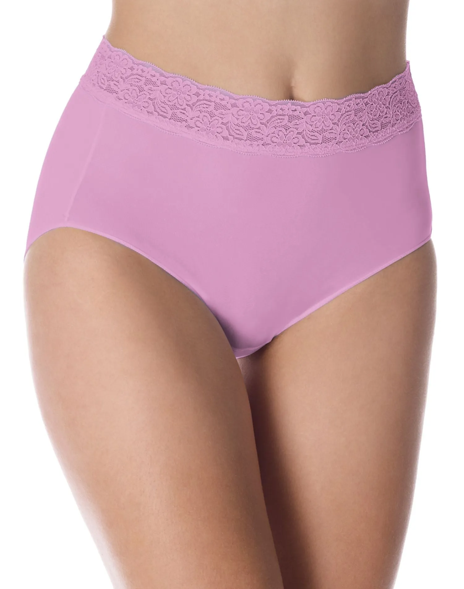 Bali No Lines, No Slip Brief with Lace Waistband