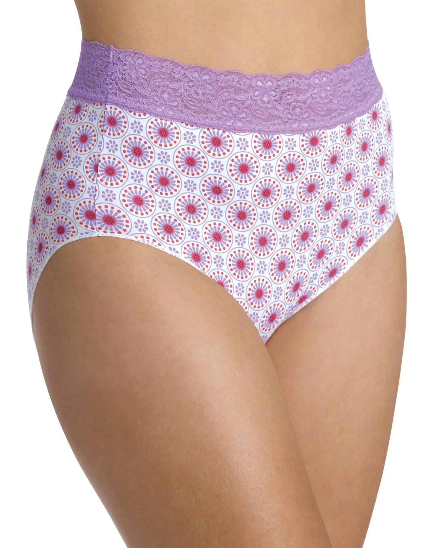 Bali No Lines, No Slip Brief with Lace Waistband