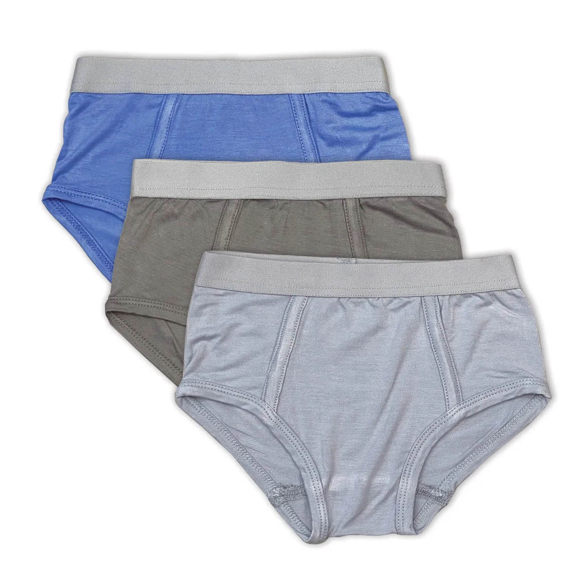 Bamboo Boys Briefs 3 pack (Shadow/Ocean/Pigeon)