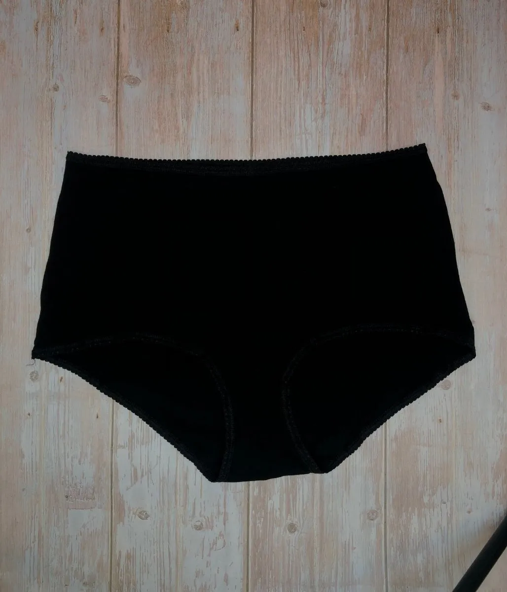 Black 5 Pack Super Soft Cotton Rich Full Briefs