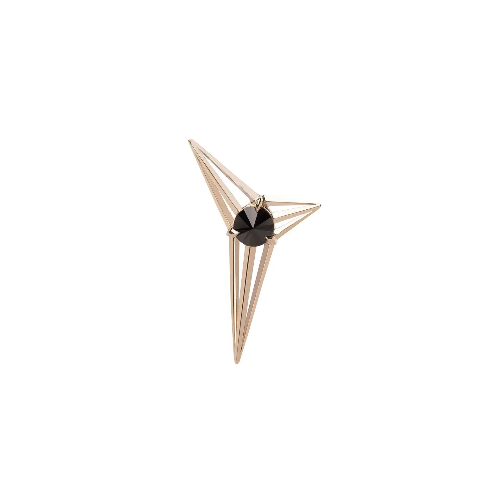 Black Diamond Spike Earring