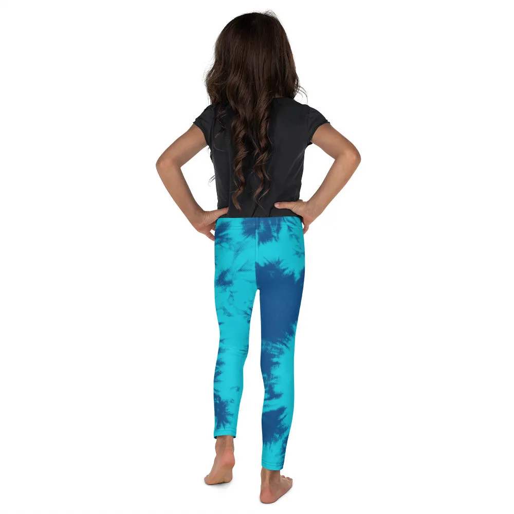 Blue & Aqua Tie Dye Kid's Leggings