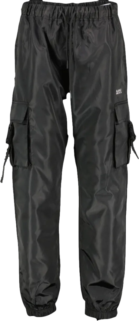 boohooMan Black Original Man Cargo Joggers UK L