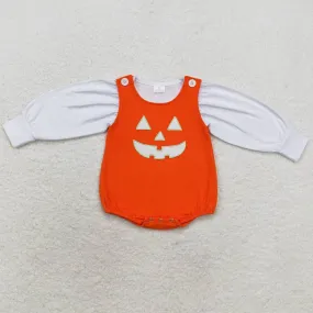 Boutique Infant Baby Boys Rompers Orange Halloween Ghost Shirt 2pcs Rompers Sets LR1704