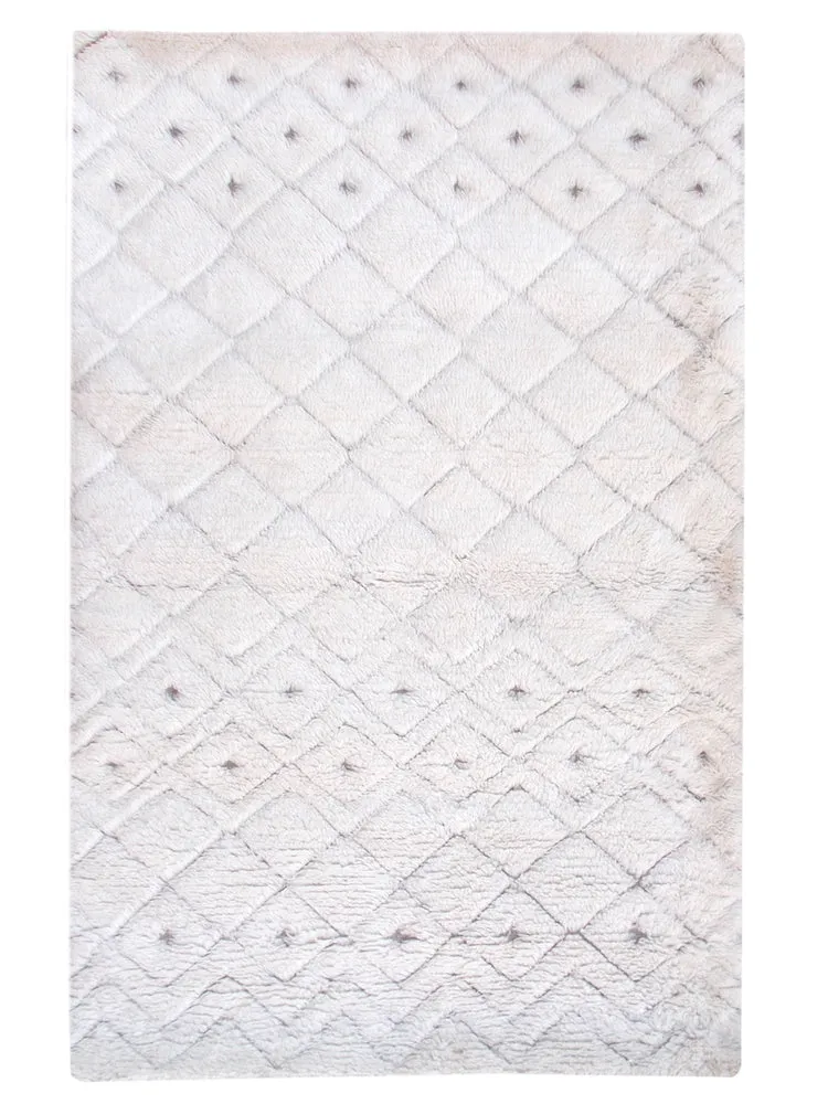 Boyd Modern White Wool Rug