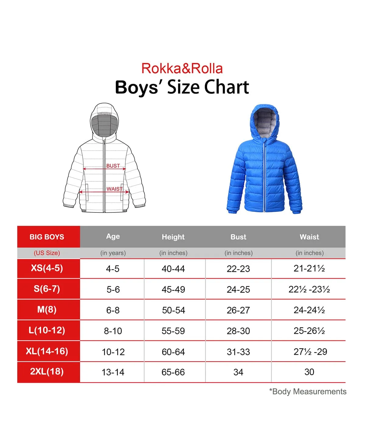 Boys' New Ultra Light Packable Down Puffer Jacket