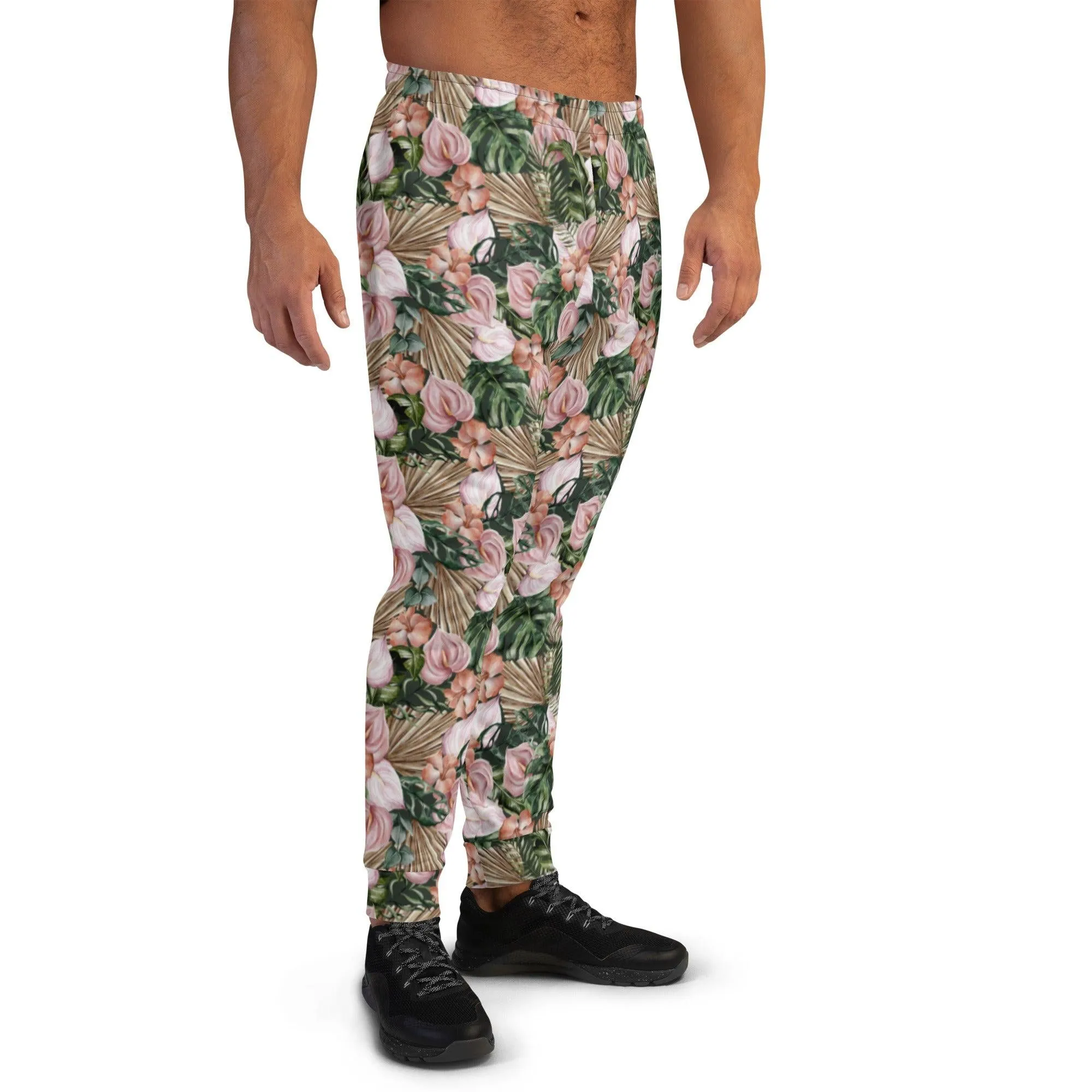 Brown Jungle Flora Men's Street Joggers