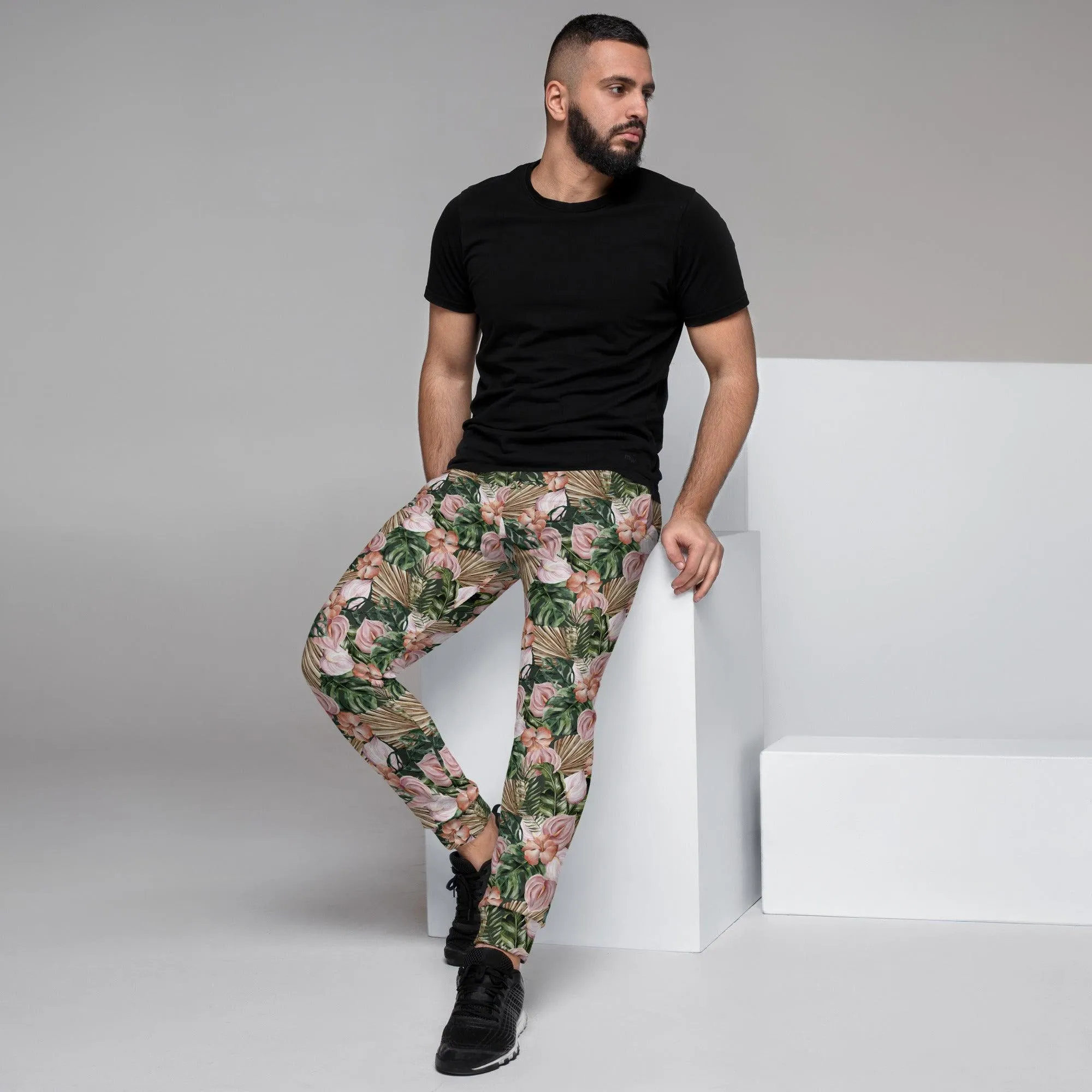 Brown Jungle Flora Men's Street Joggers