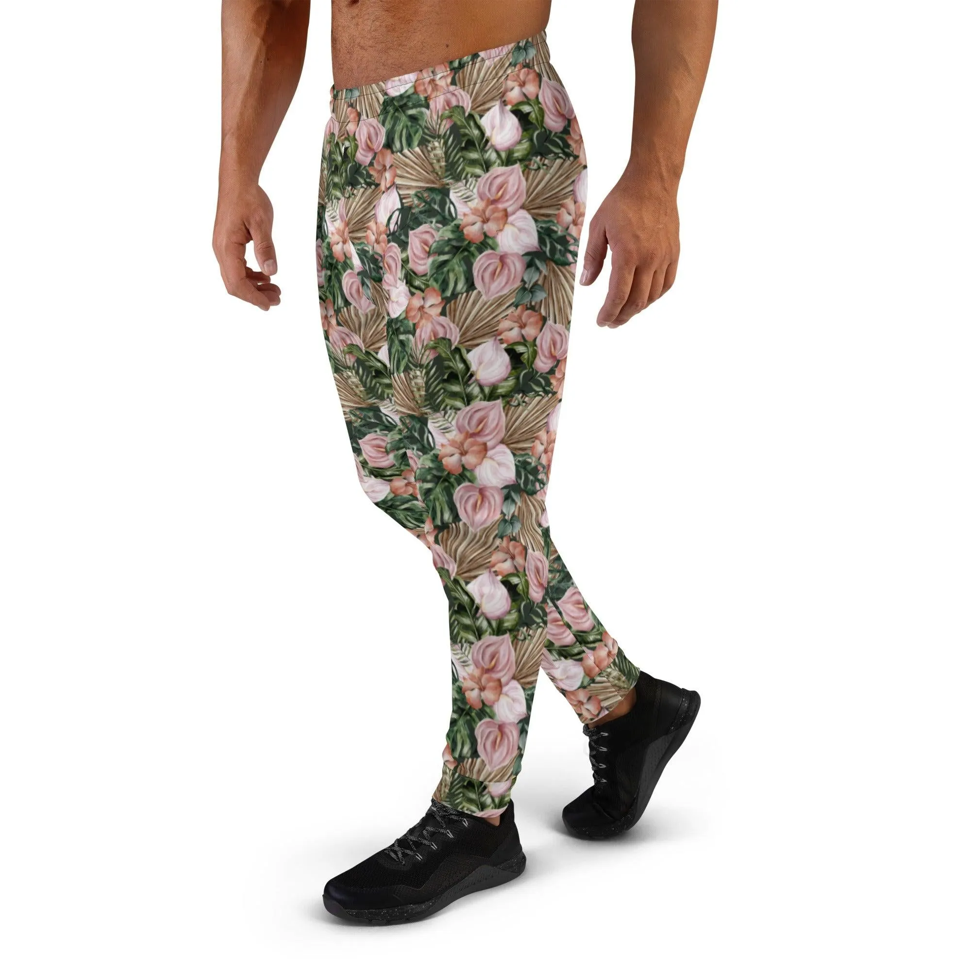 Brown Jungle Flora Men's Street Joggers