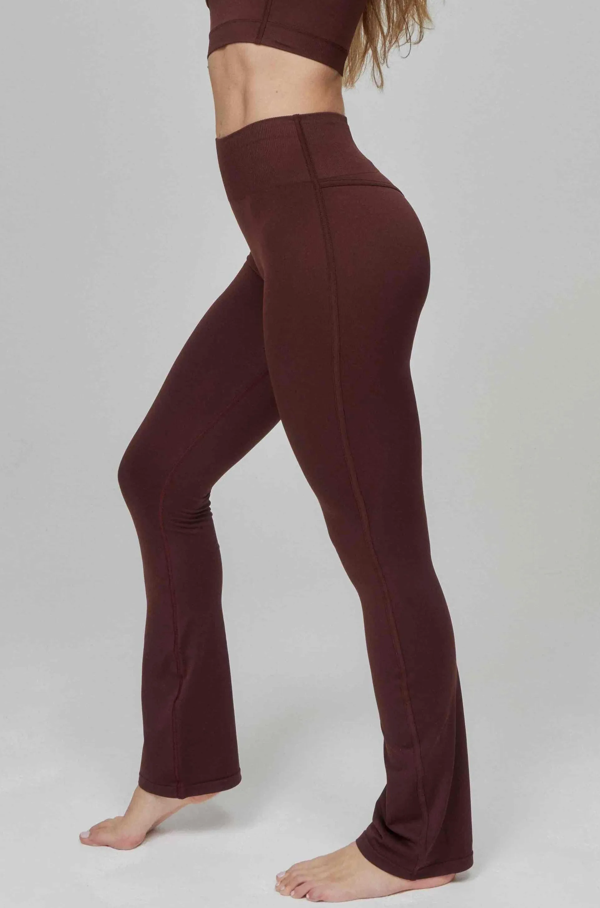 Butterluxe Contour Flared Leggings Full Length - Bitter Chocolate