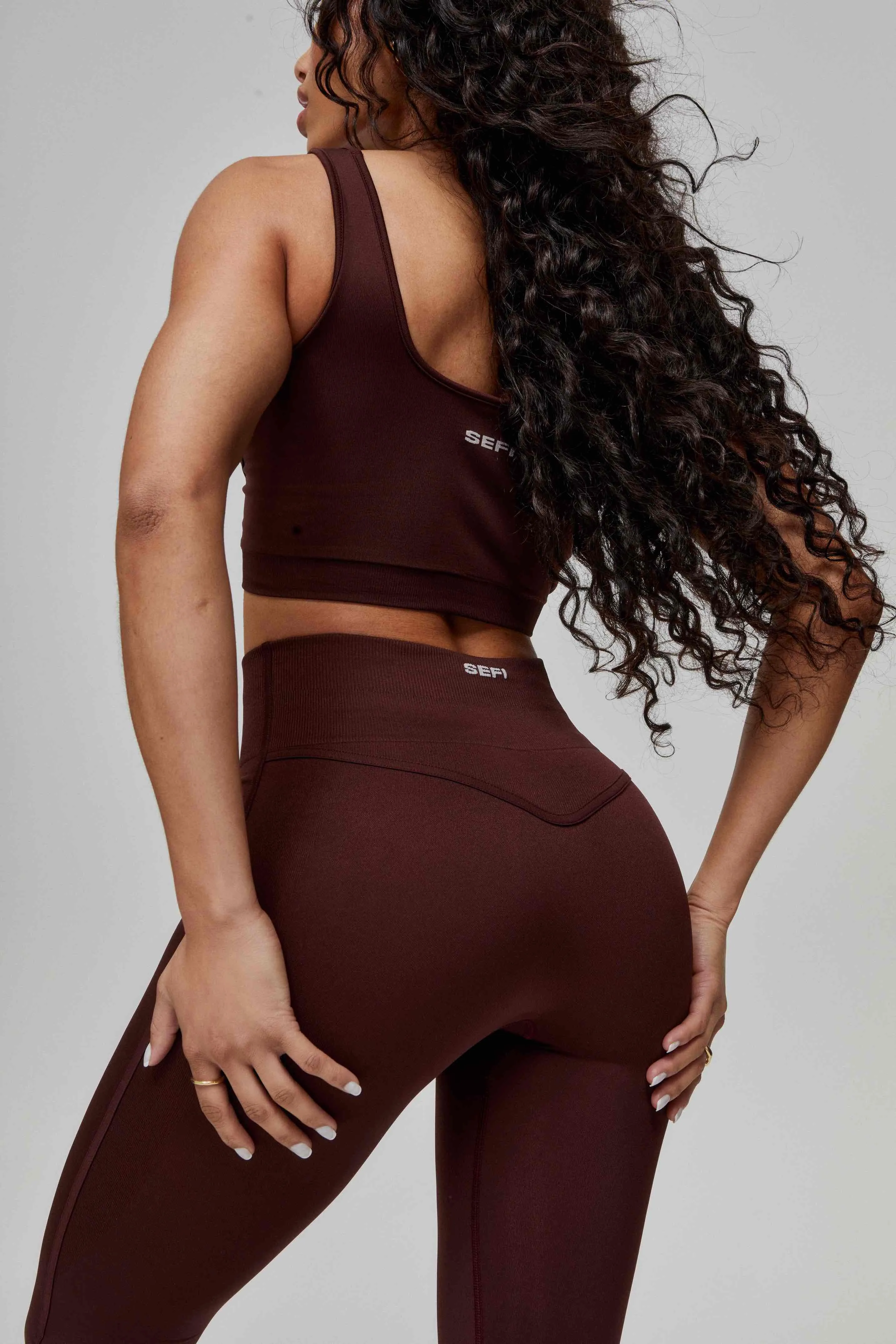 Butterluxe Contour Flared Leggings Full Length - Bitter Chocolate