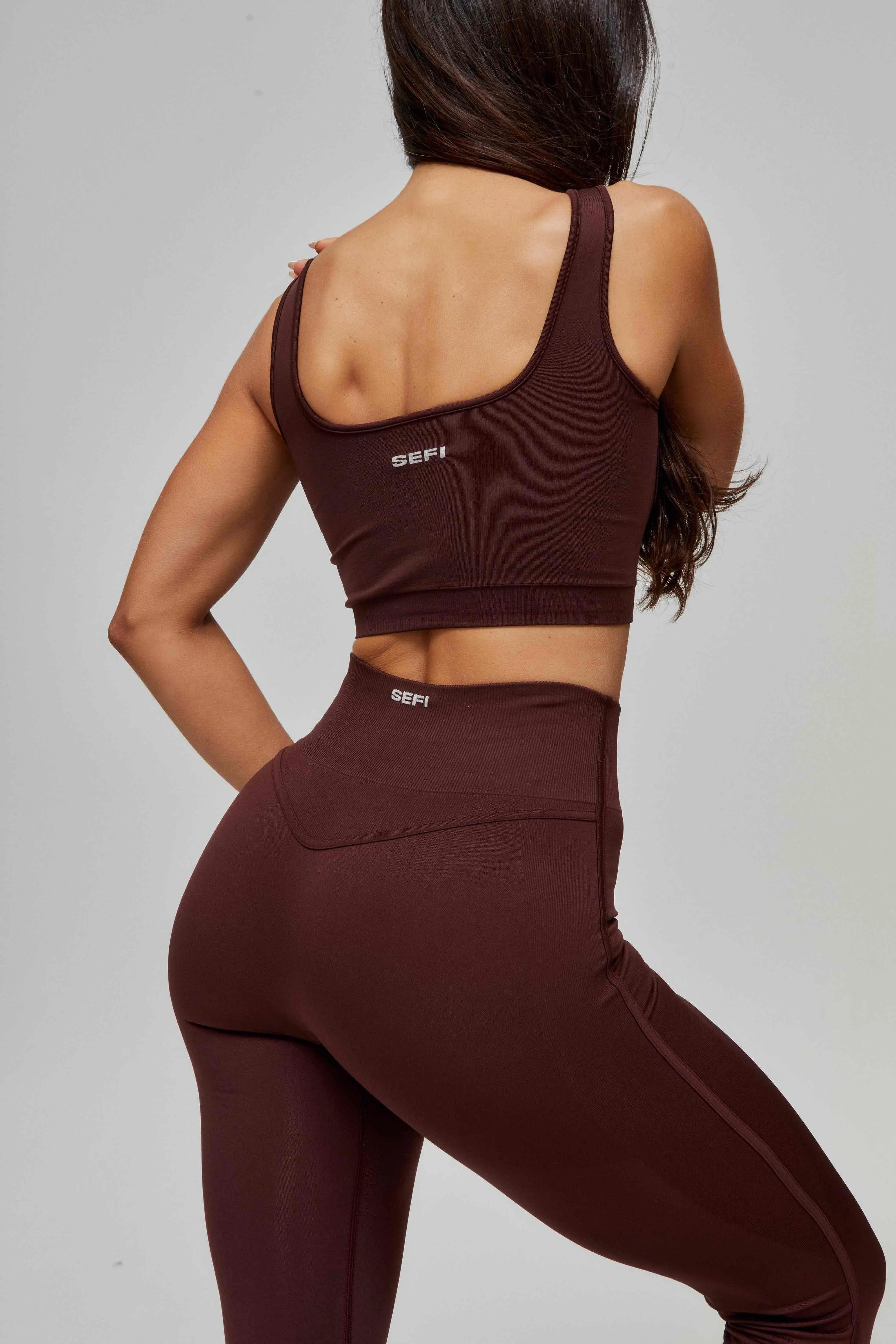 Butterluxe Contour Flared Leggings Full Length - Bitter Chocolate