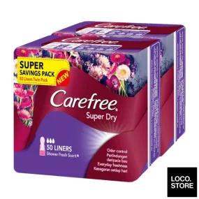 Carefree Super Dry Scented 50S X 2 Value Pack