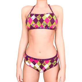 Christian Lacroix 90's Harlequin Crochet Bikini