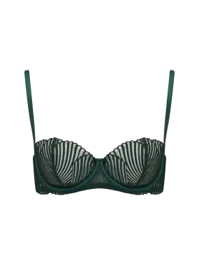 Coco de Mer Athena Balcony Bra in Deep Green