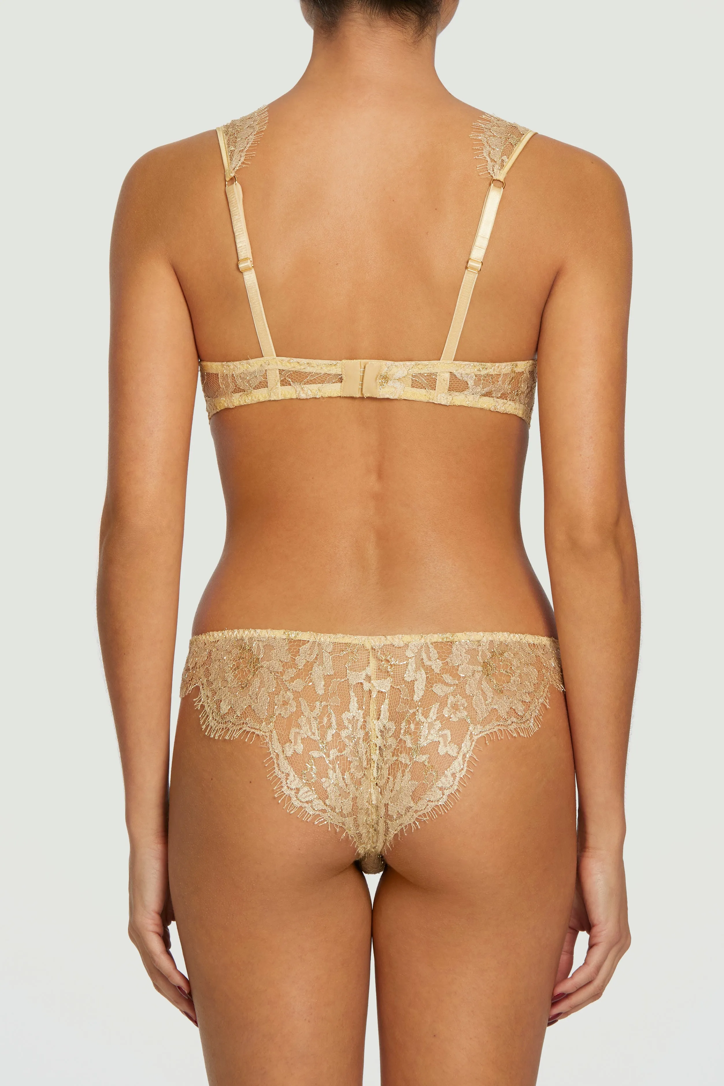 Coco de Mer Fiorella Balcony Bra in Gold