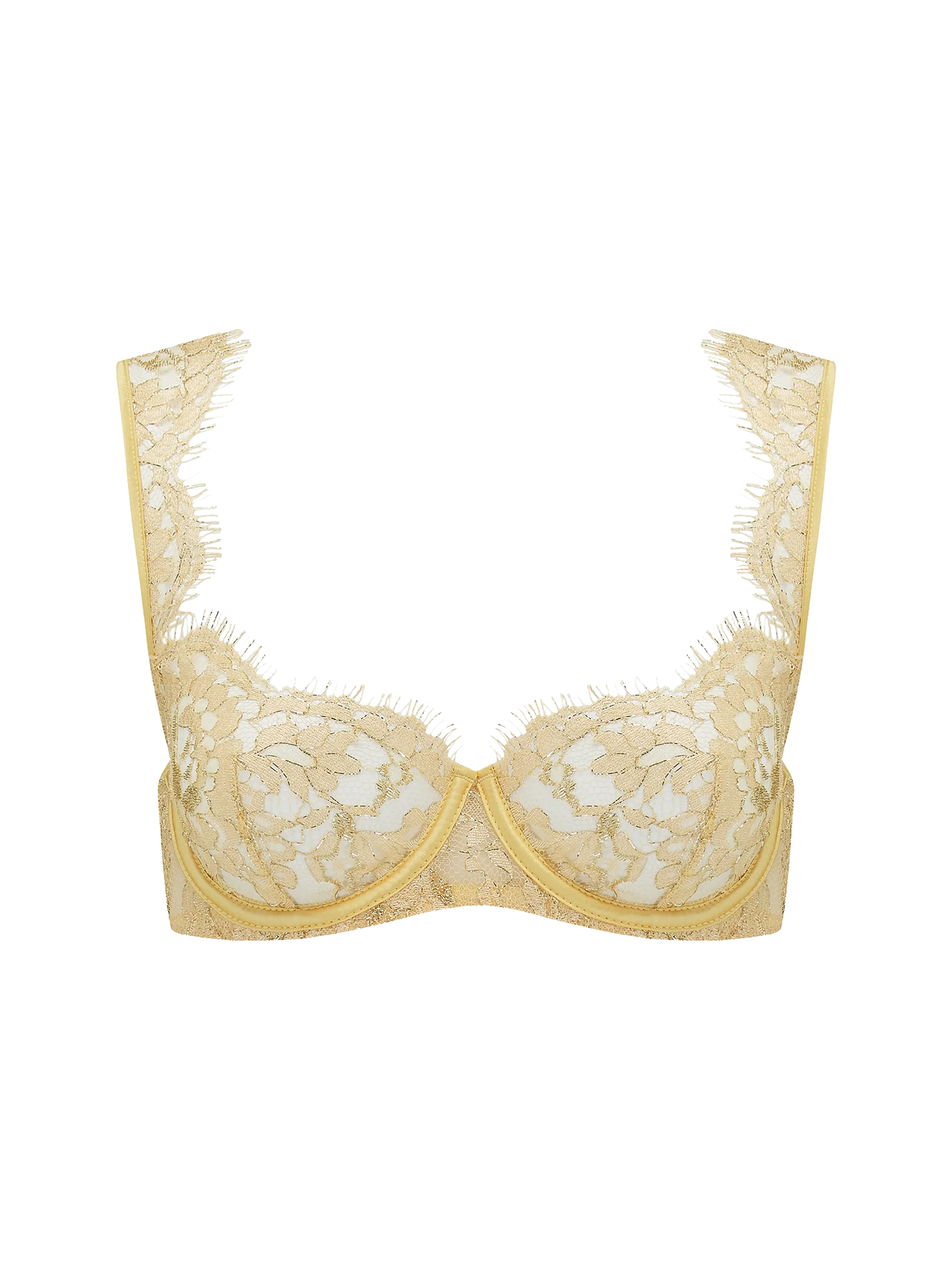 Coco de Mer Fiorella Balcony Bra in Gold