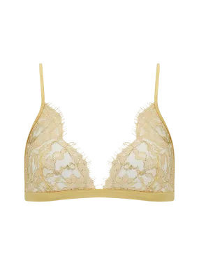 Coco de Mer Fiorella Triangle Bra in Gold