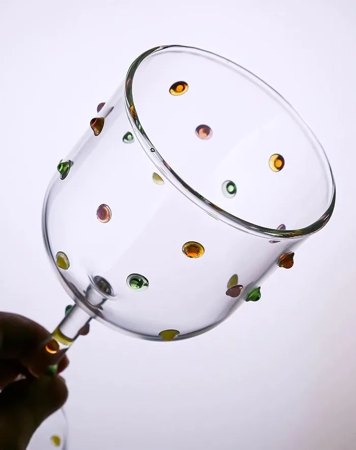 Colour Dots Wine Glass (1 pair)