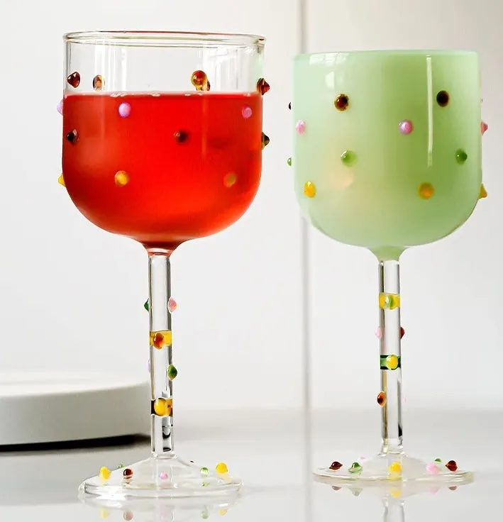 Colour Dots Wine Glass (1 pair)