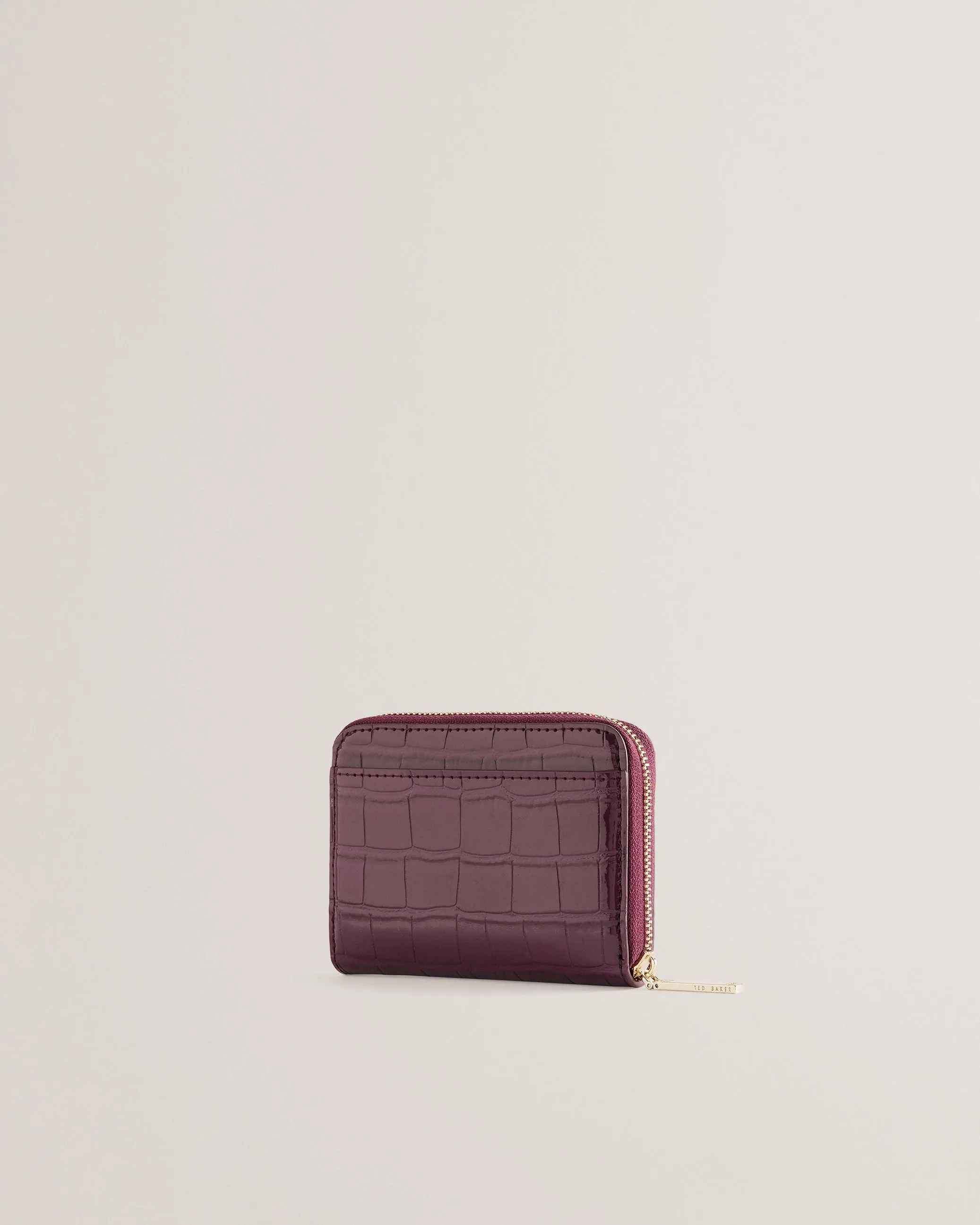 Connii Croc Effect Mini Purse Maroon