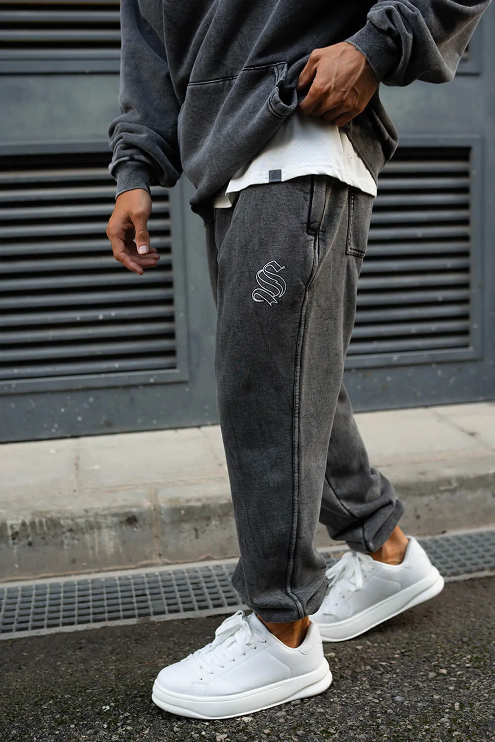 Core Logo Joggers - Acid Grey