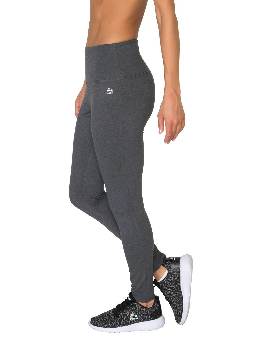 Cotton Spandex Tummy Control Full Length Legging