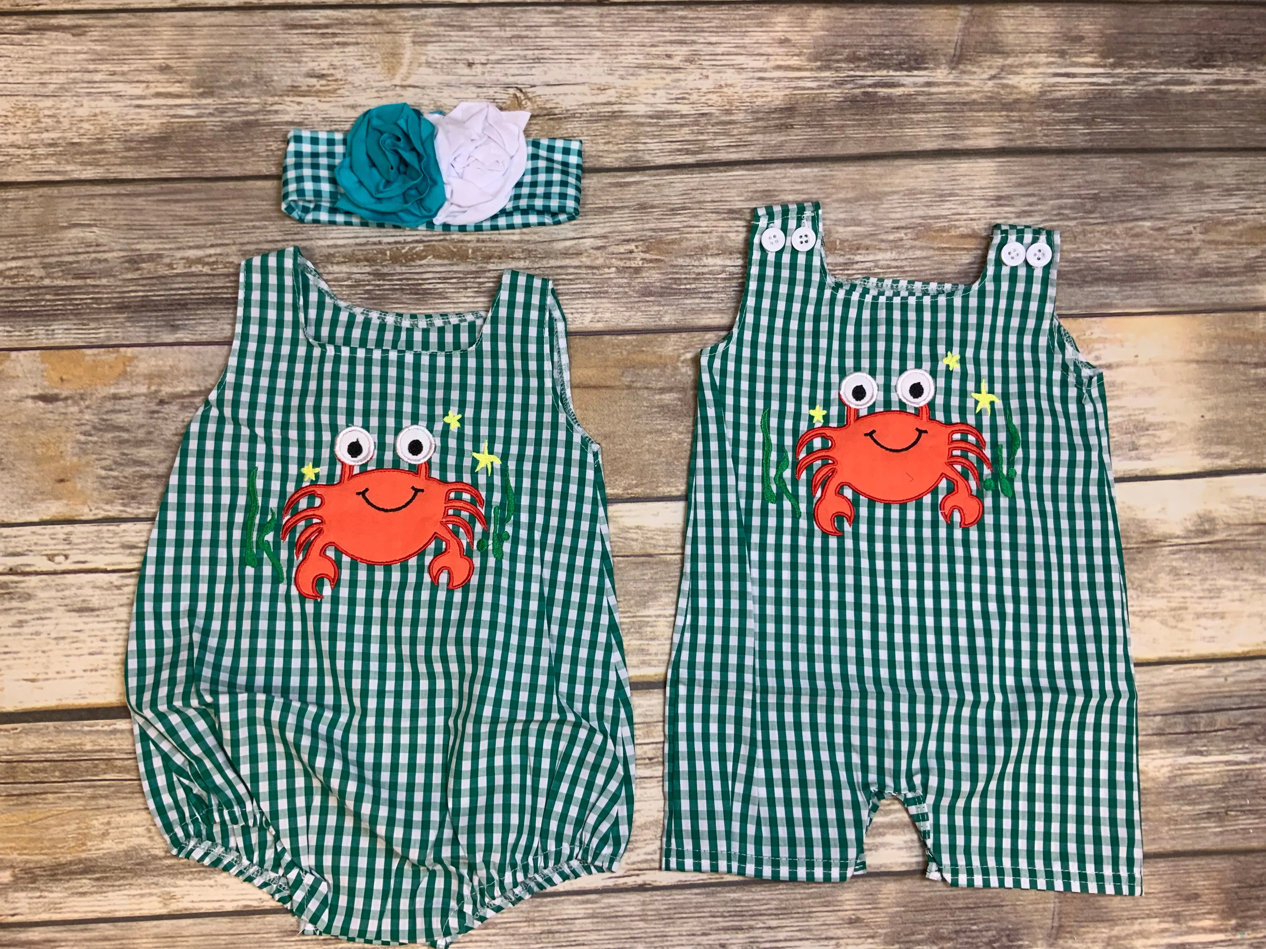 Crab and Anchor Rompers