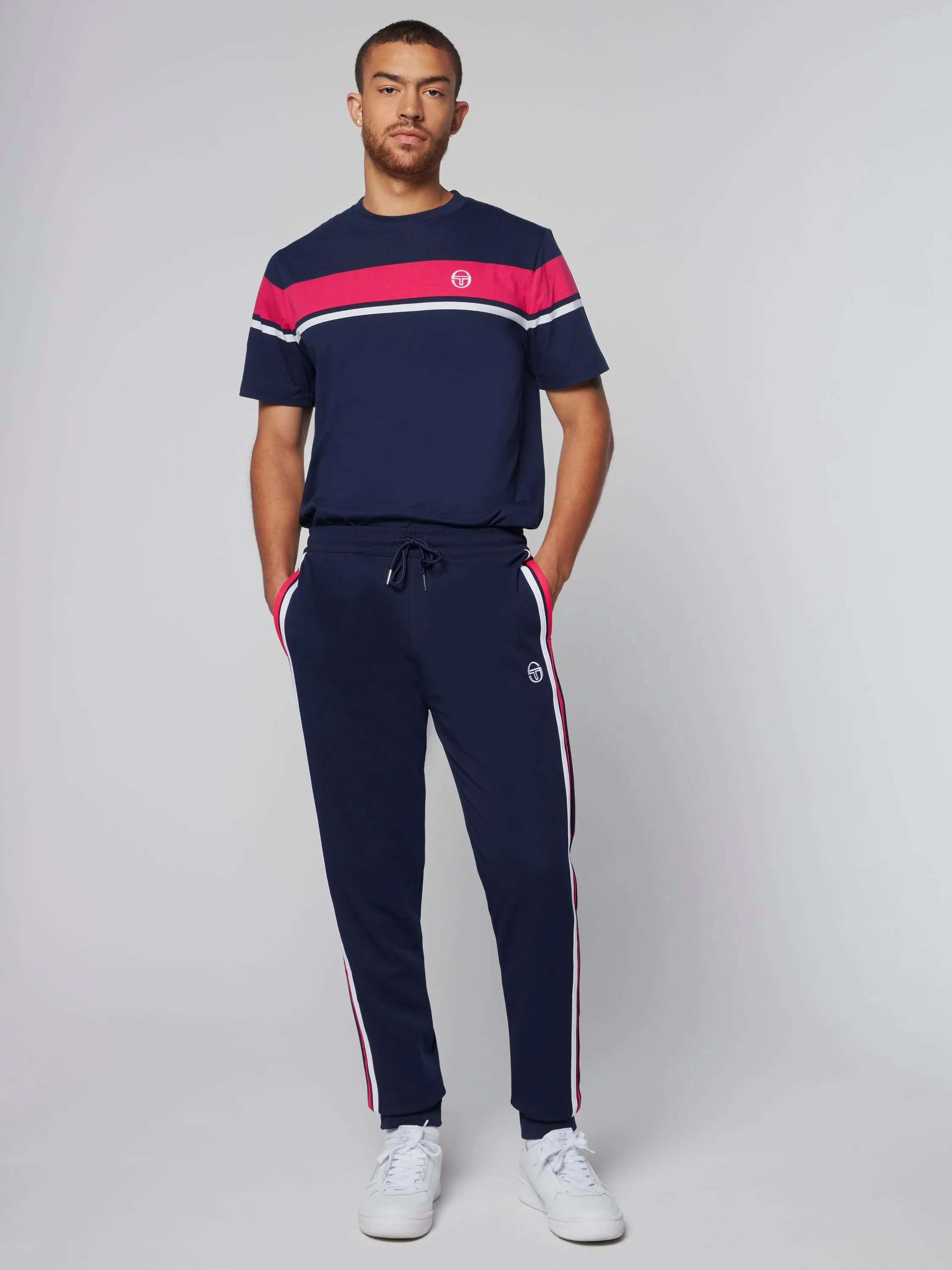 Damarindo Track Pant- Maritime Blue/ Rasberry