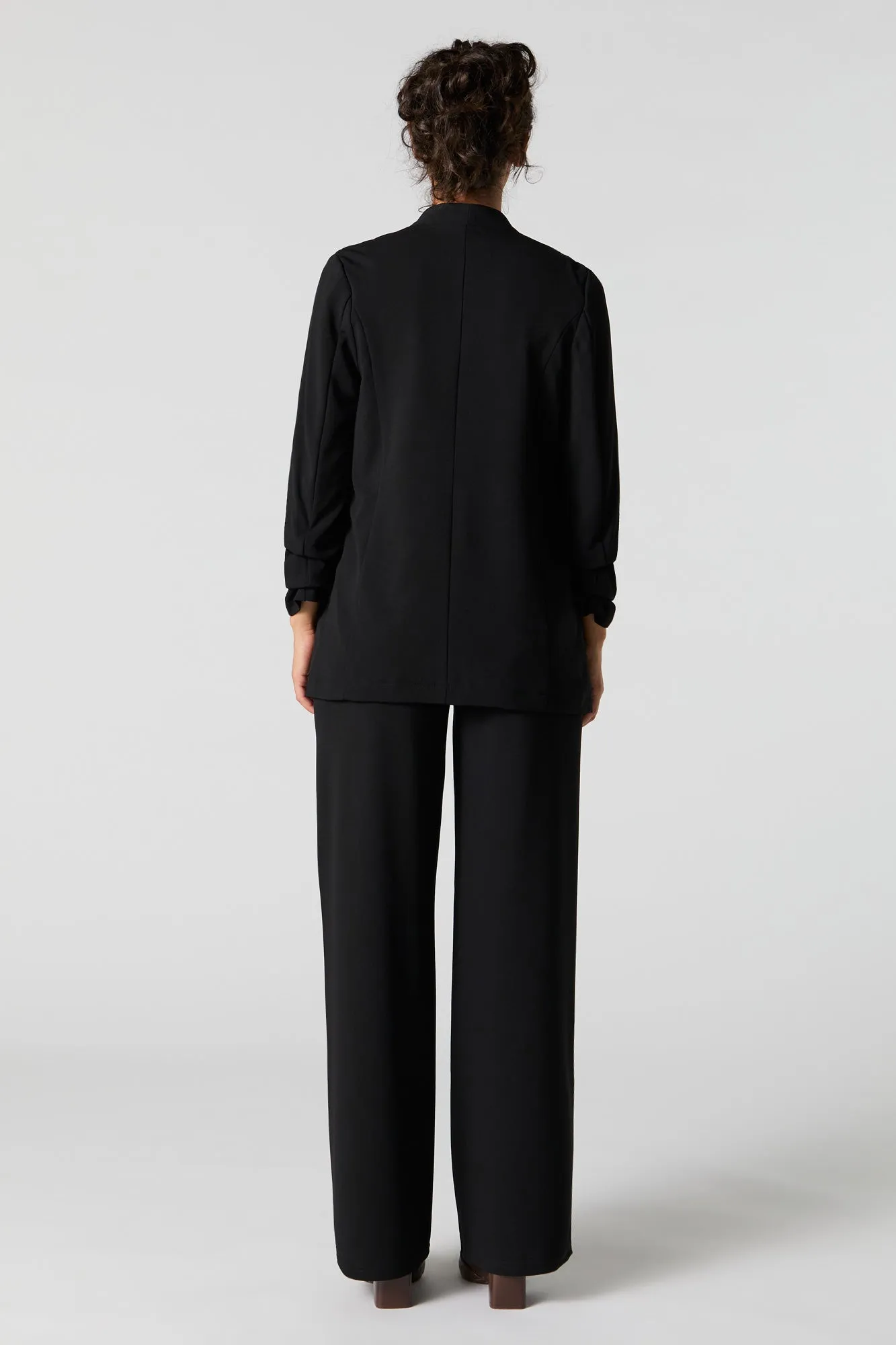 Drawstring Wide Leg Dress Pant