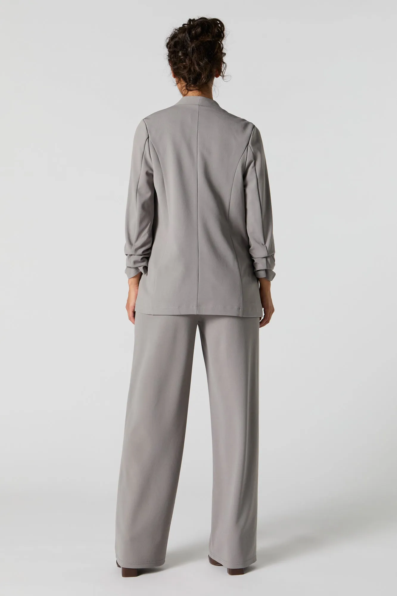 Drawstring Wide Leg Dress Pant