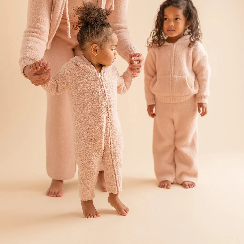 Dusty Blush Cuddle Hooded Romper