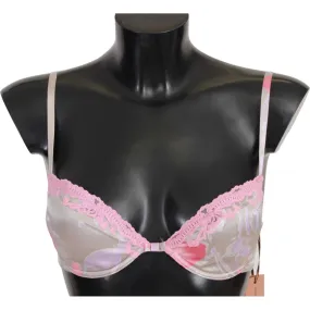 Ermanno Scervino Chic Pink Lace Silk Blend Push Up Bra