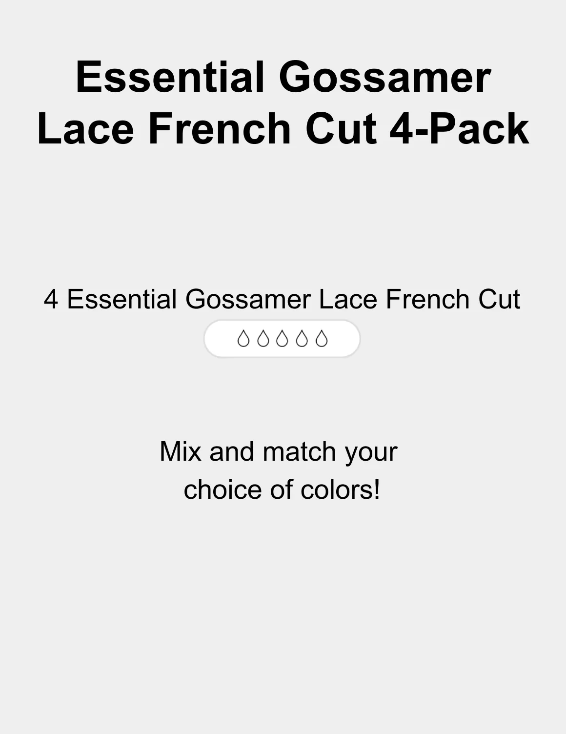 Essential Gossamer Lace French Cut 4-pack