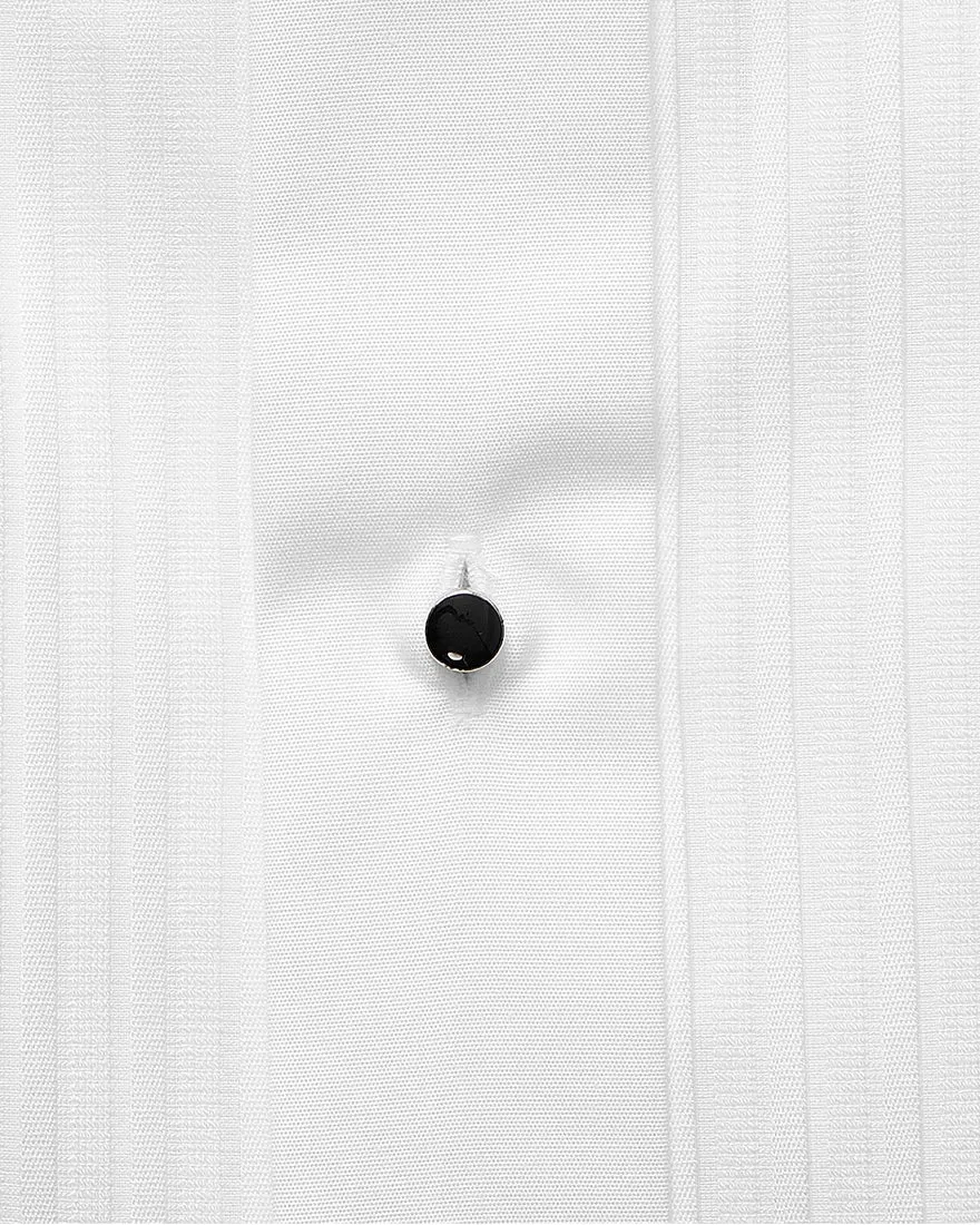 ETON 6315701000 WHITE FRENCH CUFF PLISSE TUXEDO EVENING SHIRT