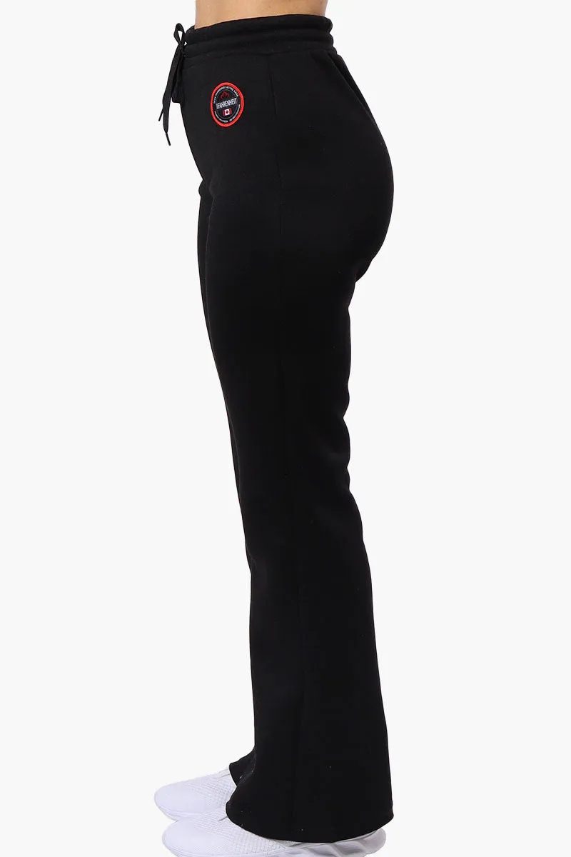 Fahrenheit Tie Waist Flared Sweatpants - Black