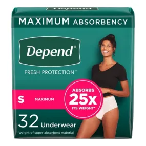 Female Adult Absorbent Underwear Depend® Fresh Protection Waistband Style Small Disposable Heavy Absorbency - Kimberly Clark  Mfr# 53741