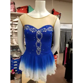 Figure Skating Dress Royal Blue Ombre BSU2020.24032 Size 12-14