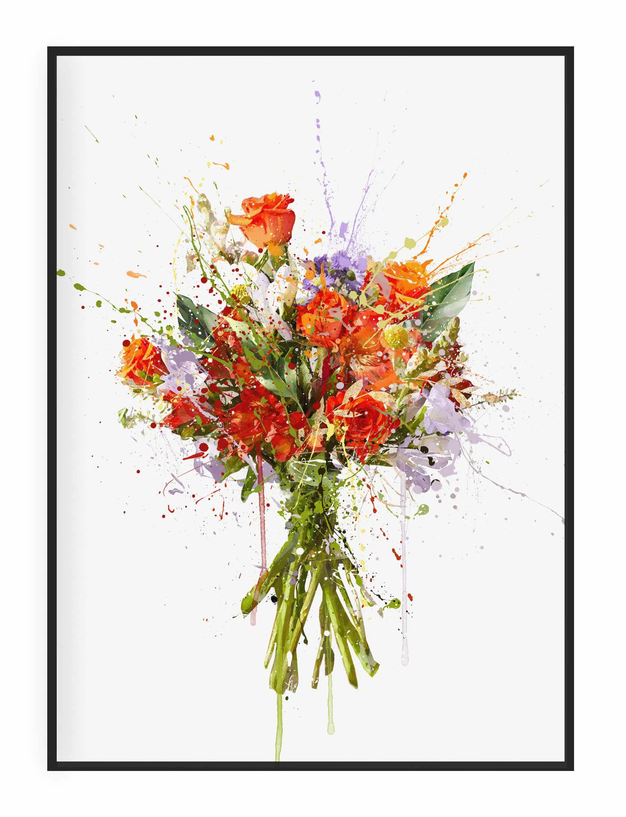 Flower Wall Art Print 'Mardi Gras'