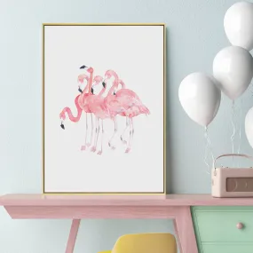 Framed Flamingo Wall Art